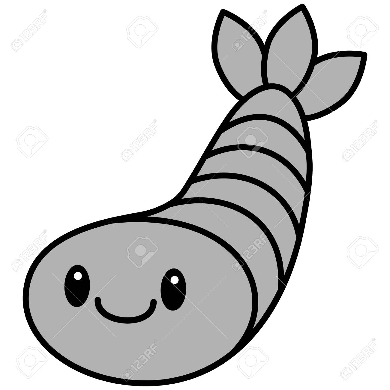 かわいいエビのベクター漫画イラスト のイラスト素材 ベクタ Image