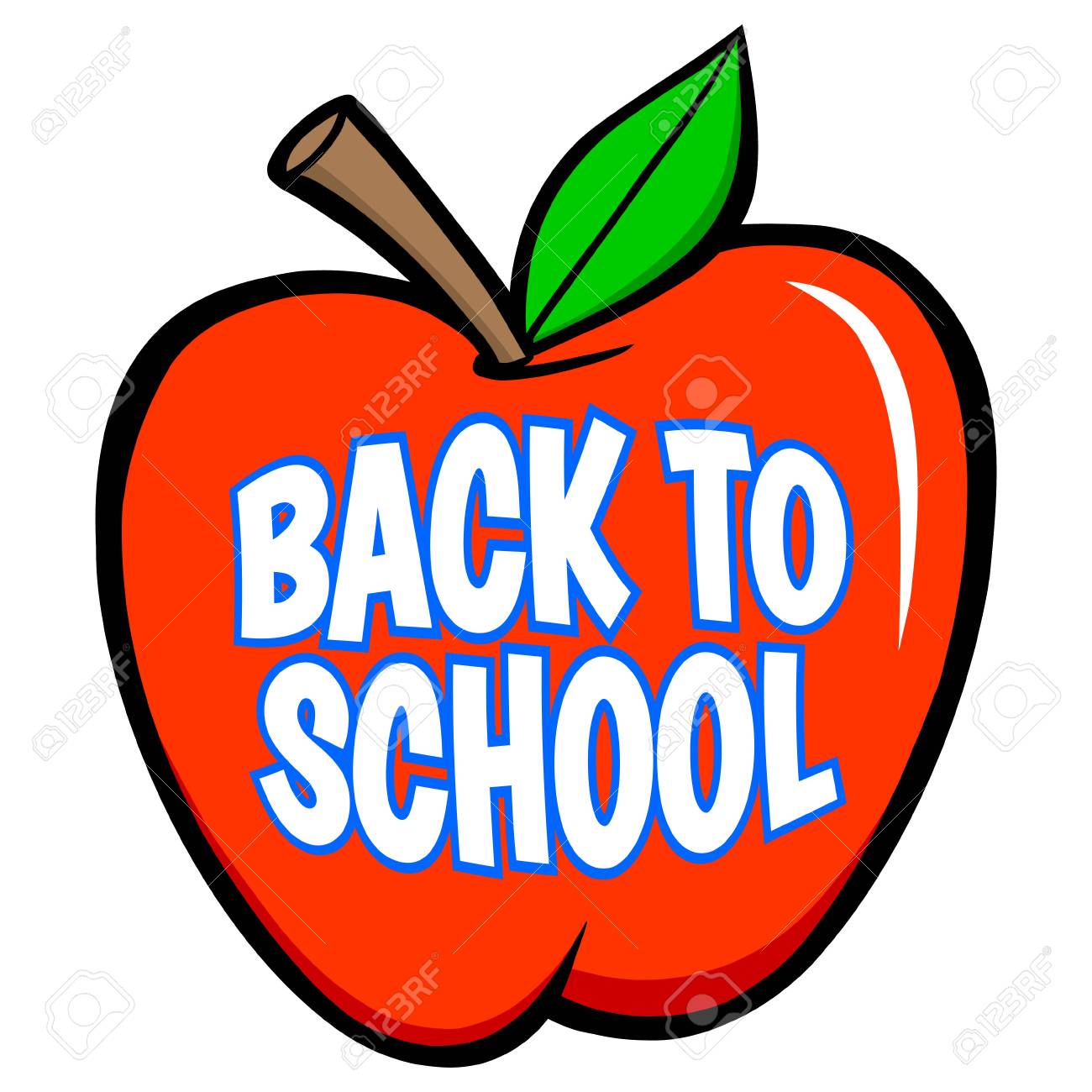 Back To School Apple - A Vector Cartoon Illustration Of A Back.. Royalty Free Cliparts, Vectors, And Stock Illustration. Image 106698378. Back To School Apple - A Vector Cartoon Illustration Of A Back.. Royalty Free Cliparts, Vectors, And Stock Illustration. Image 106698378.