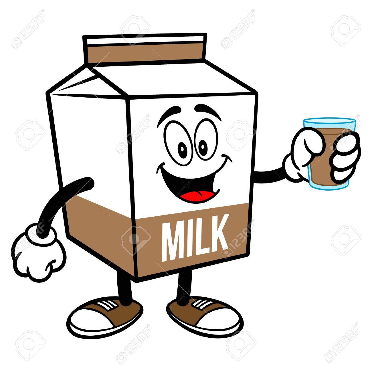 Chocolate Milk Carton Mascot With A Glass Of Chocolate Milk - A Cartoon  Illustration Of A Chocolate Milk Carton Mascot. Клипарты, SVG, векторы, и  Набор Иллюстраций Без Оплаты Отчислений. Image 122787178