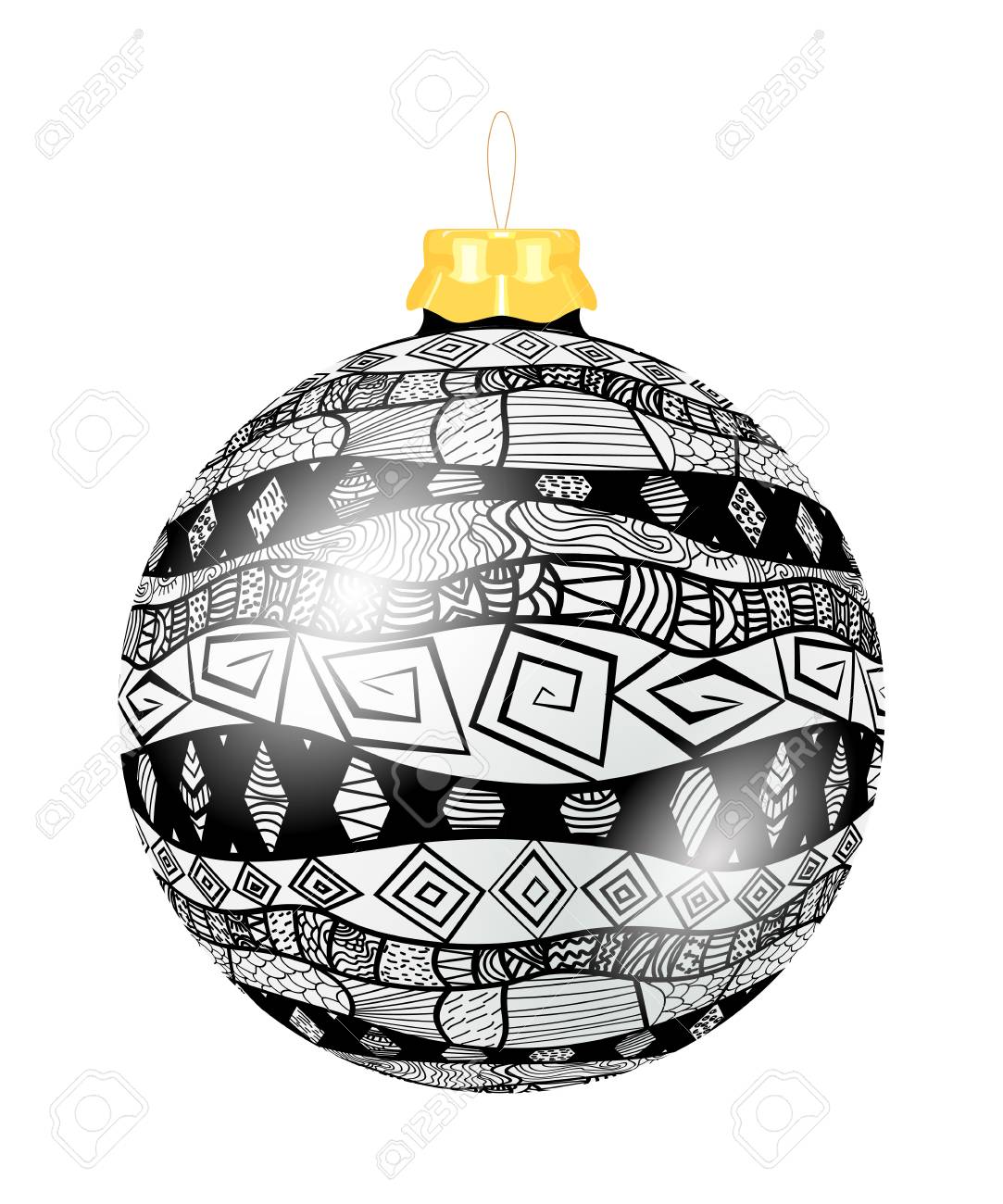 Décoration De Noël De Vecteur Fabriqué à Partir De Formes Tribales élément De Cercle Original Illustration De Couleur Décorative Simple Pour