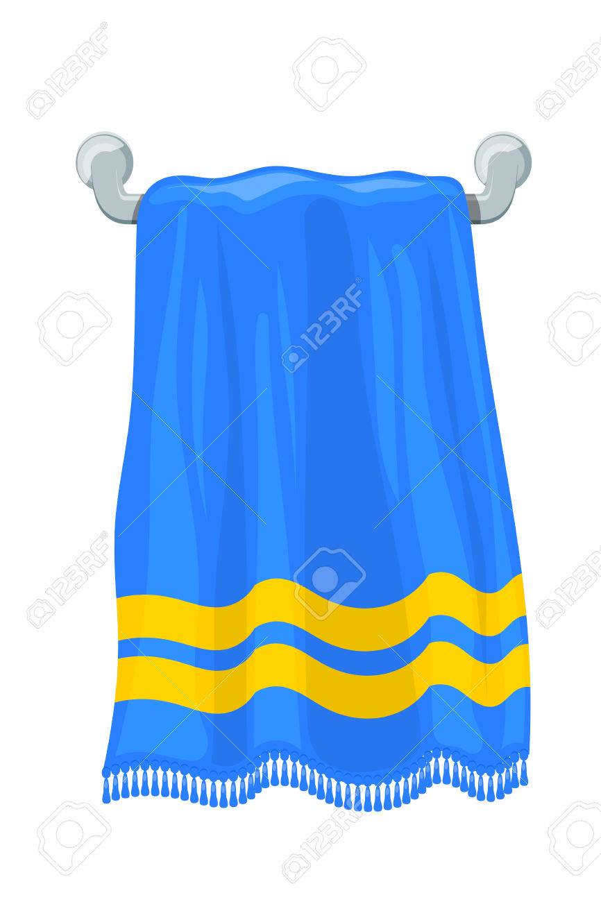 Vector illustration of blue towels terry towels on holder on a white background. Cartoon style. Required items of hygiene. Bath towel affiliation - 64884044 Vector illustration of blue towels terry towels on holder on a white background. Cartoon style. Required items of hygiene. Bath towel affiliation - 64884044