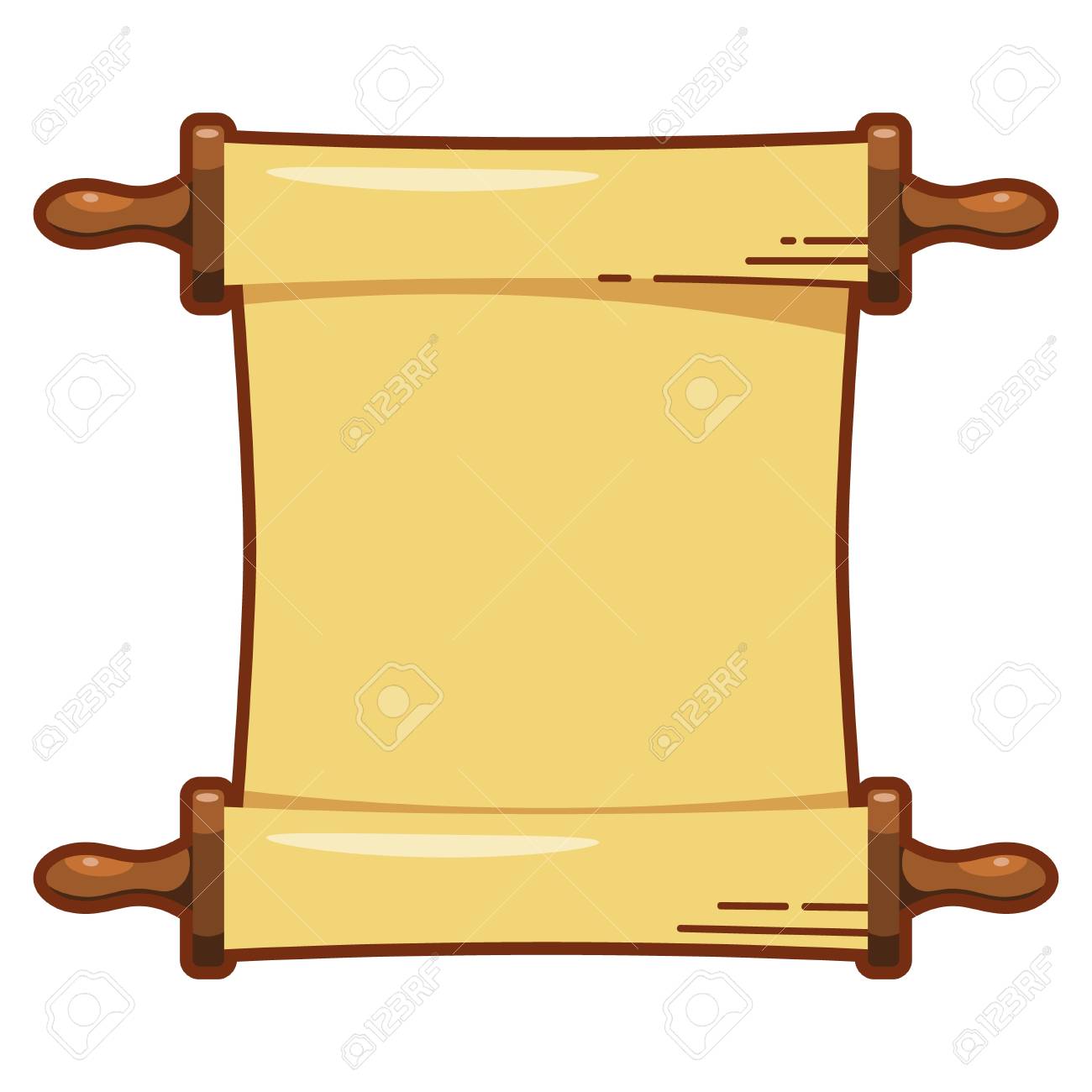 Color Image Of A Papyrus Roll Icon On A White Background Vector Illustration Of A Scroll Of Yellow Paper Royalty Free Cliparts Vectors And Stock Illustration Image