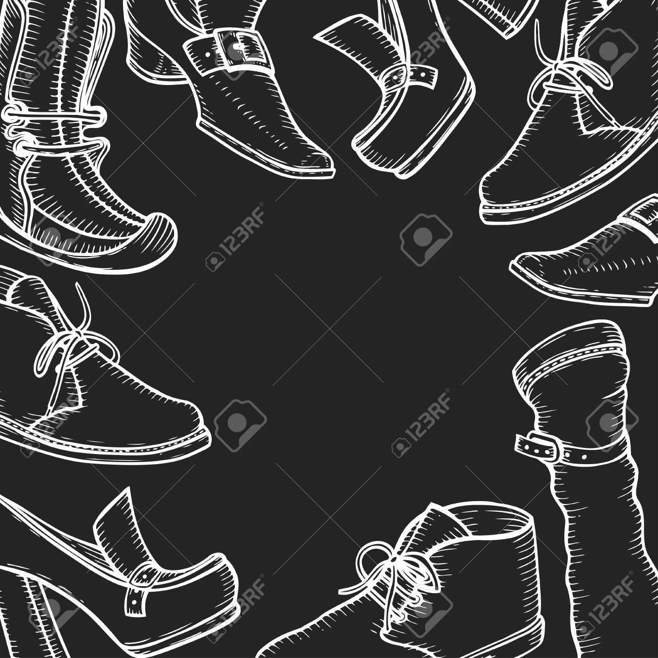 tienda de zapatos sketch