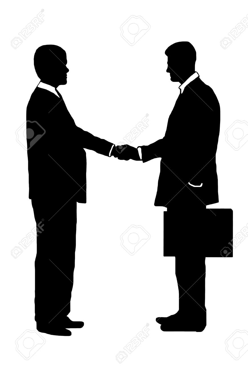 揺れのビジネスマンの手シルエットのイラスト素材 ベクタ Image