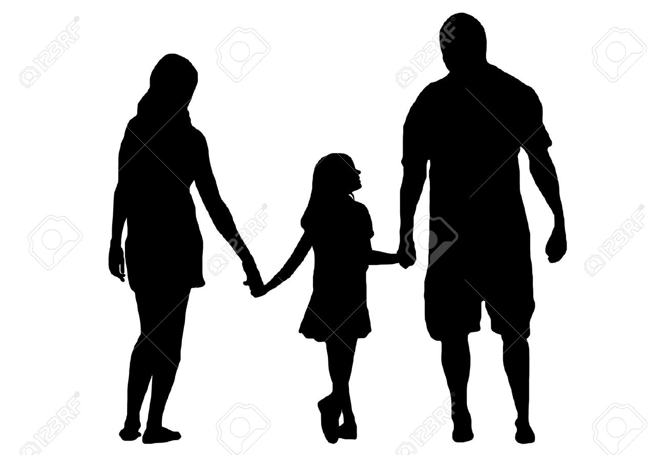Family Silhouette Isolated On White Royalty Free Cliparts Vectors And Stock Illustration Image 10493086