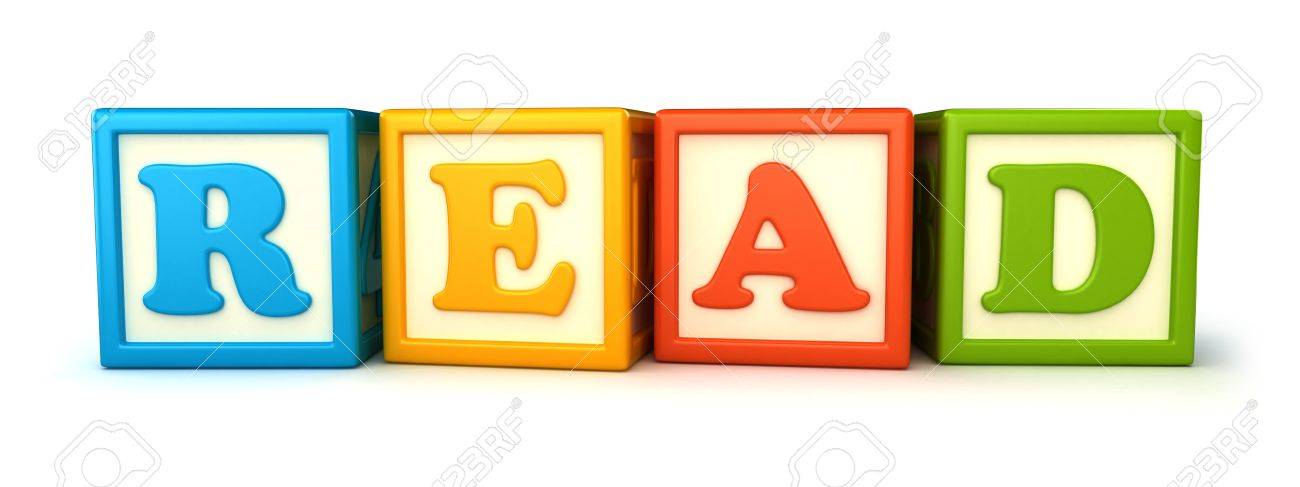 alphabet building blocks that spelling the word read stock photo 15475014