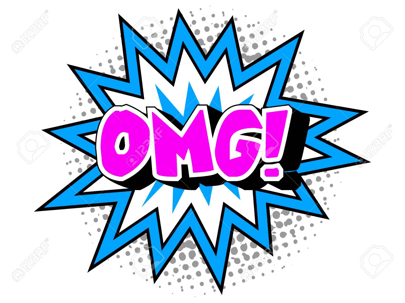 白の背景 ベクトル図に漫画擬音語分離のイラスト素材 ベクタ Image