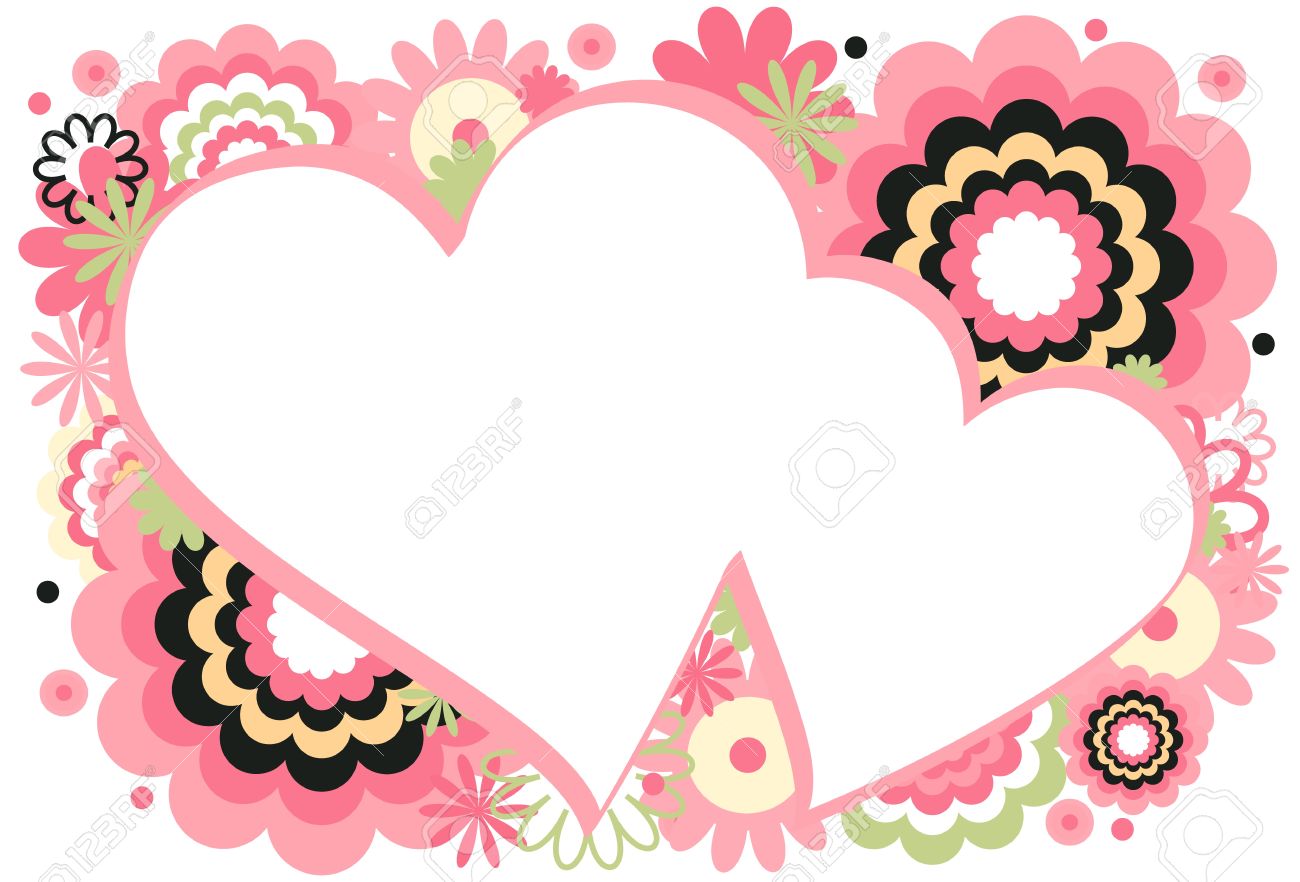 pink heart frame royalty