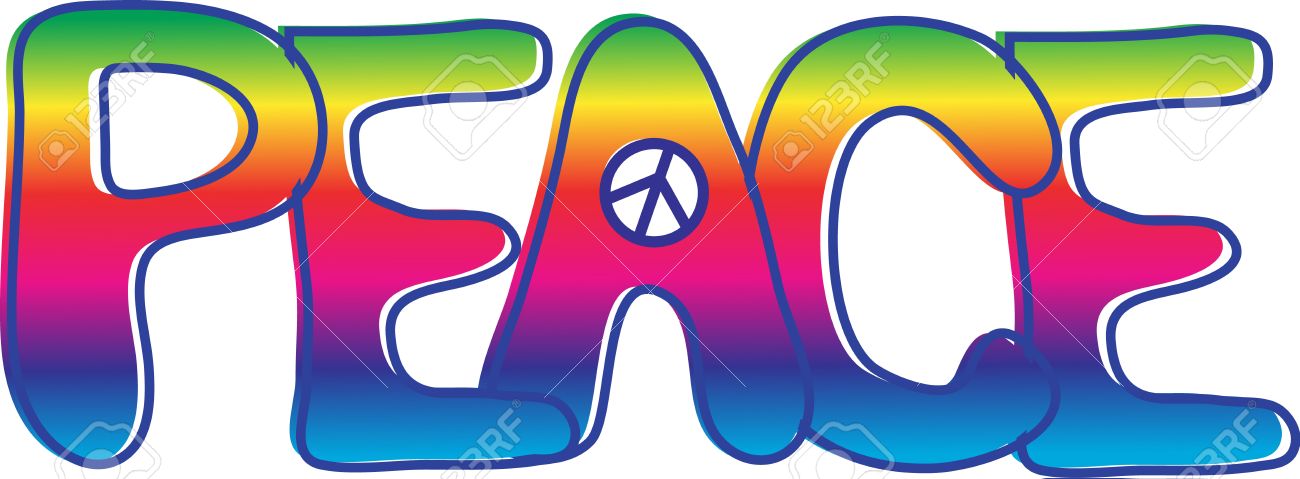 peace text with peace sign royalty free cliparts vectors and stock