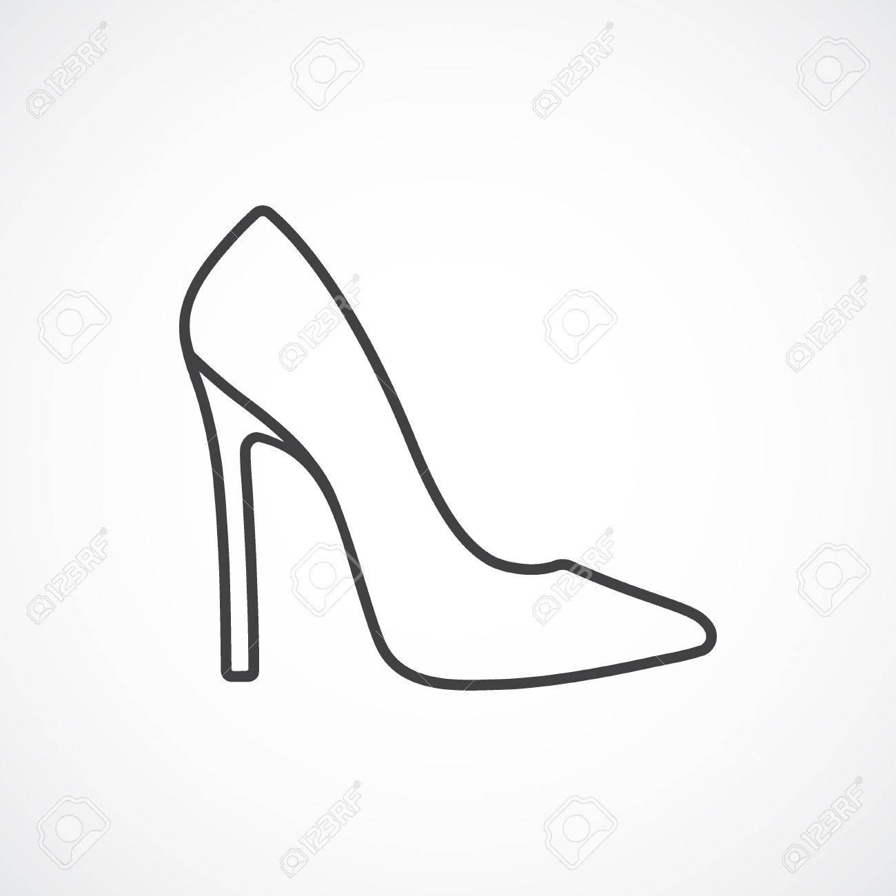 heeled shoes vector
