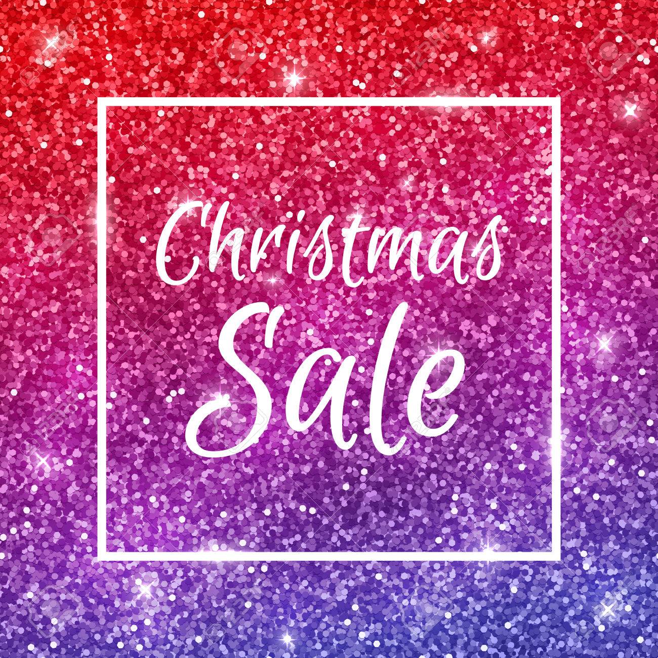 赤紫のキラキラ背景にクリスマス セール ベクトル のイラスト素材 ベクタ Image