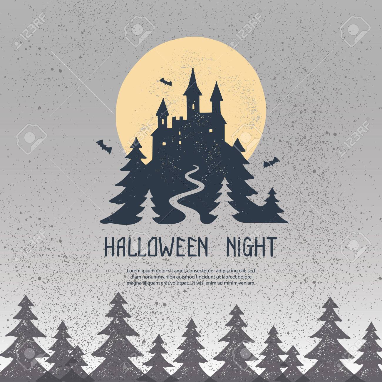 happy halloween square banner template flyer postcard letter halloween letter template