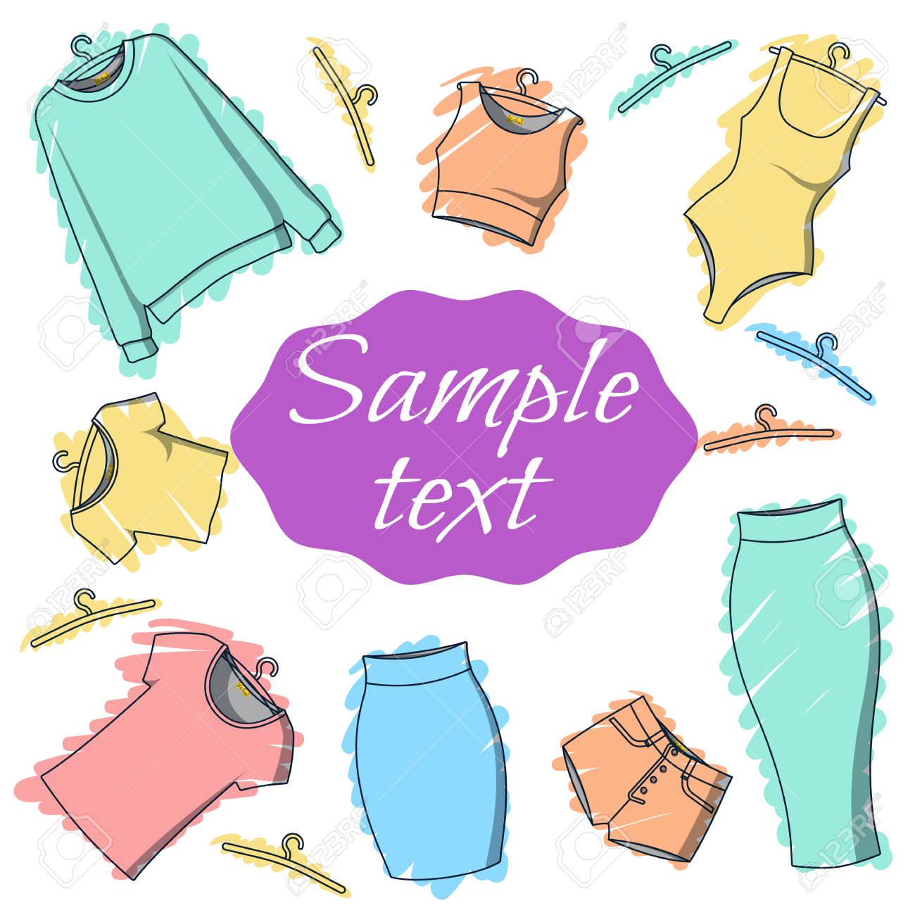 background clothes for design of printed materials postcard