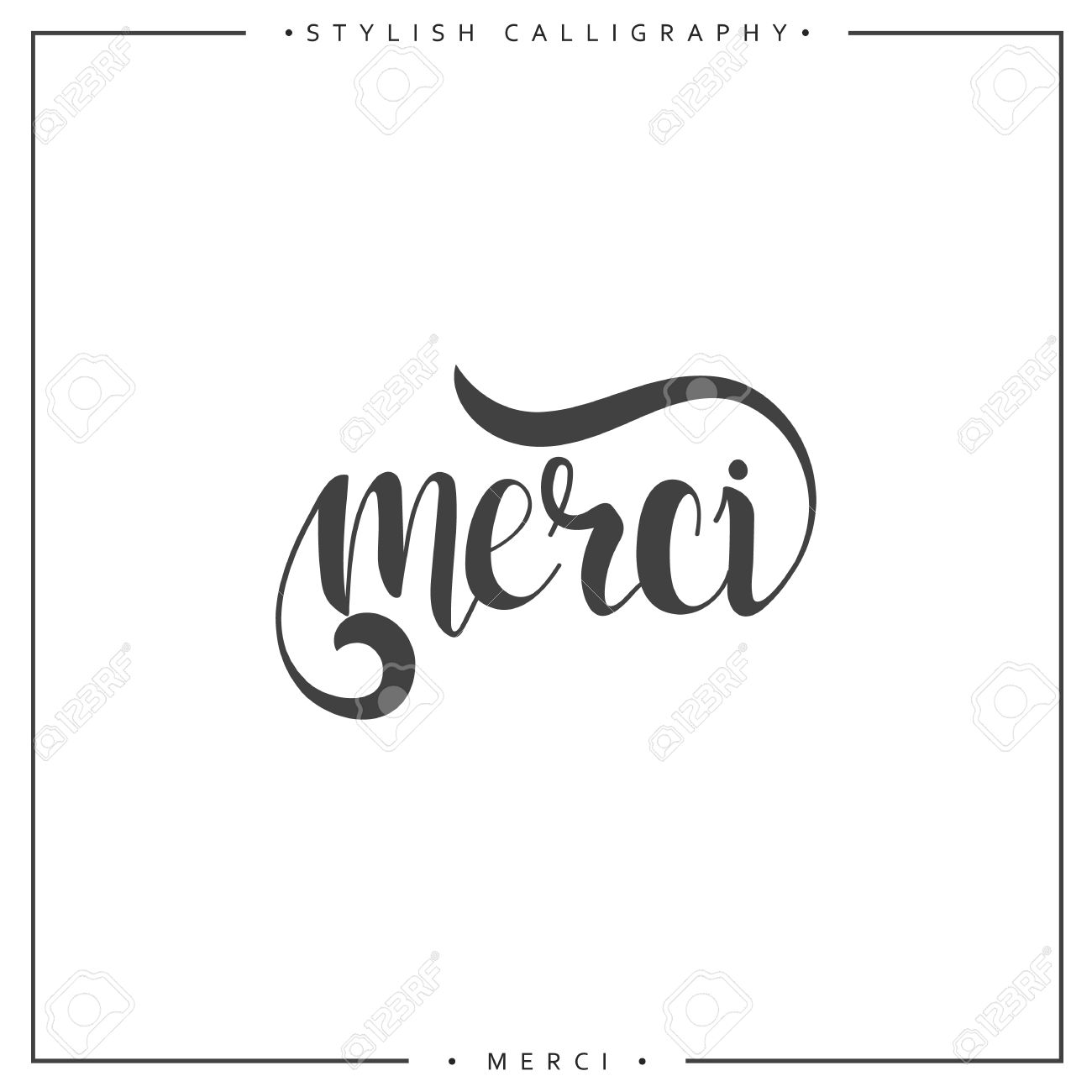 thank you phrase in french handmade merci stylish modern
