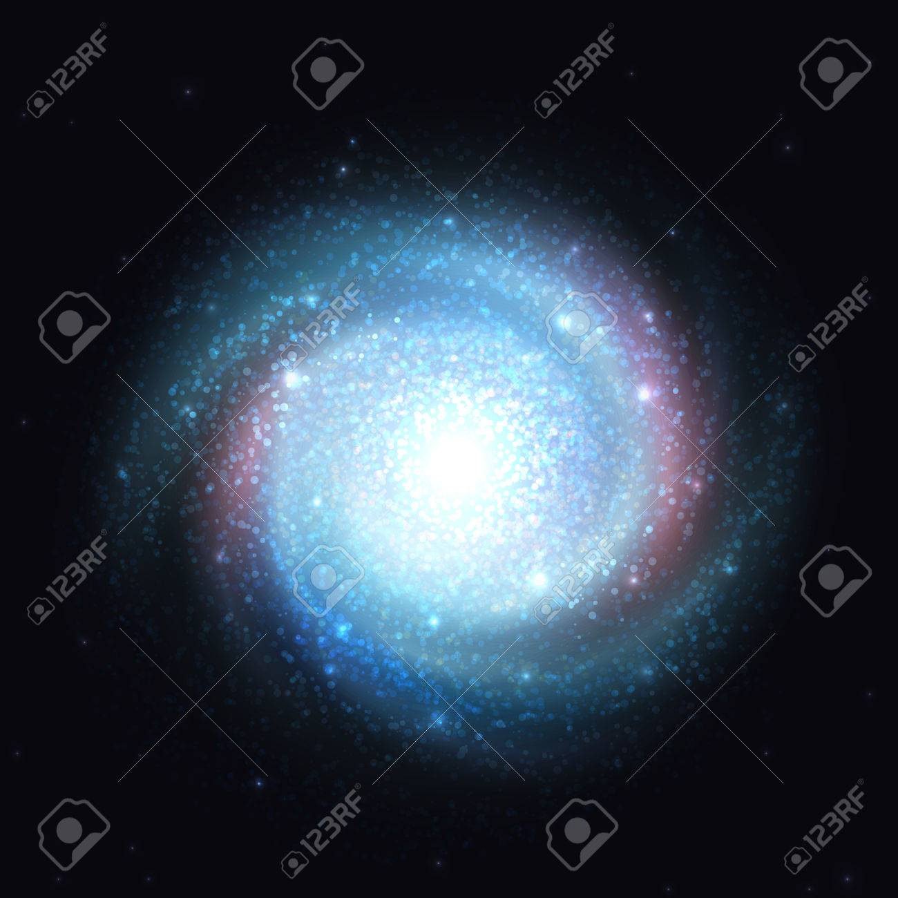 galaxy effect spiral galaxy realistic clusters of stars planets