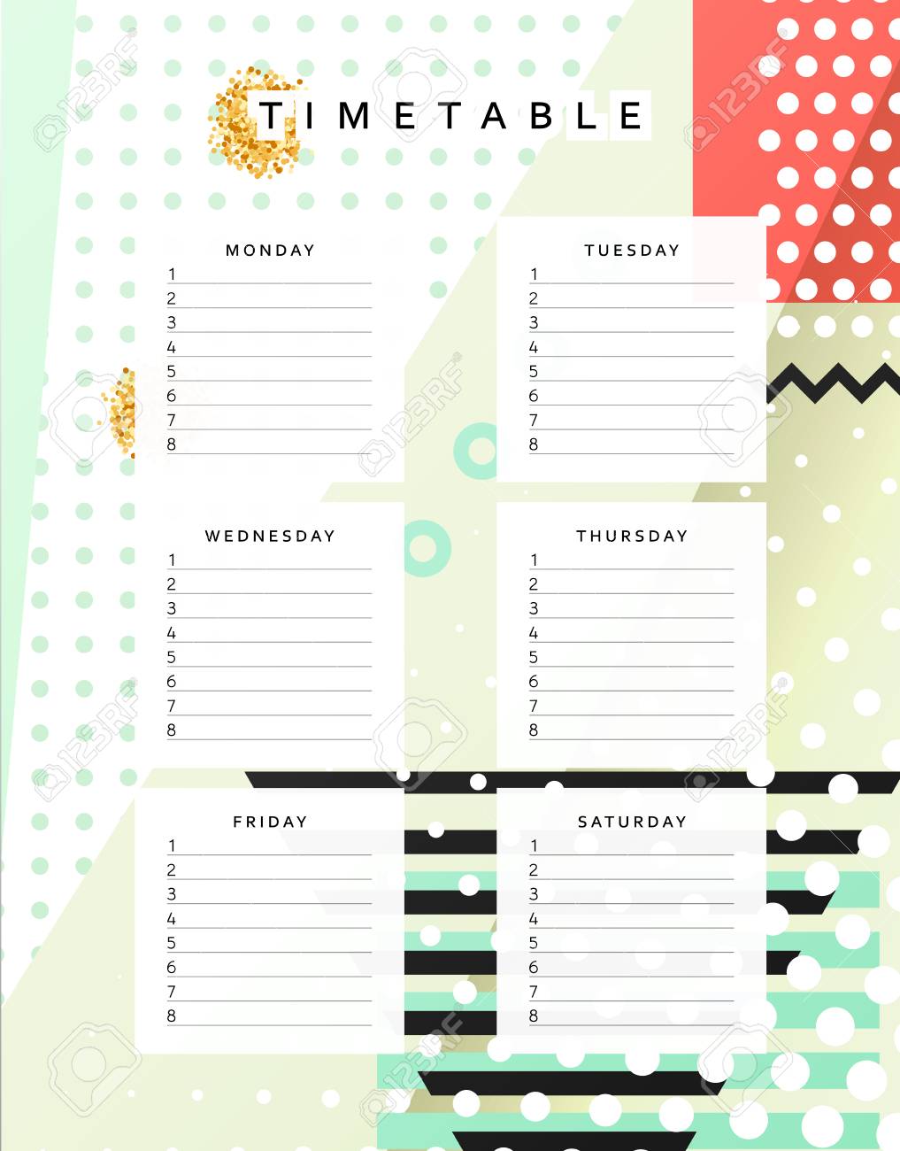 planner calendar schedule the week abstract design background