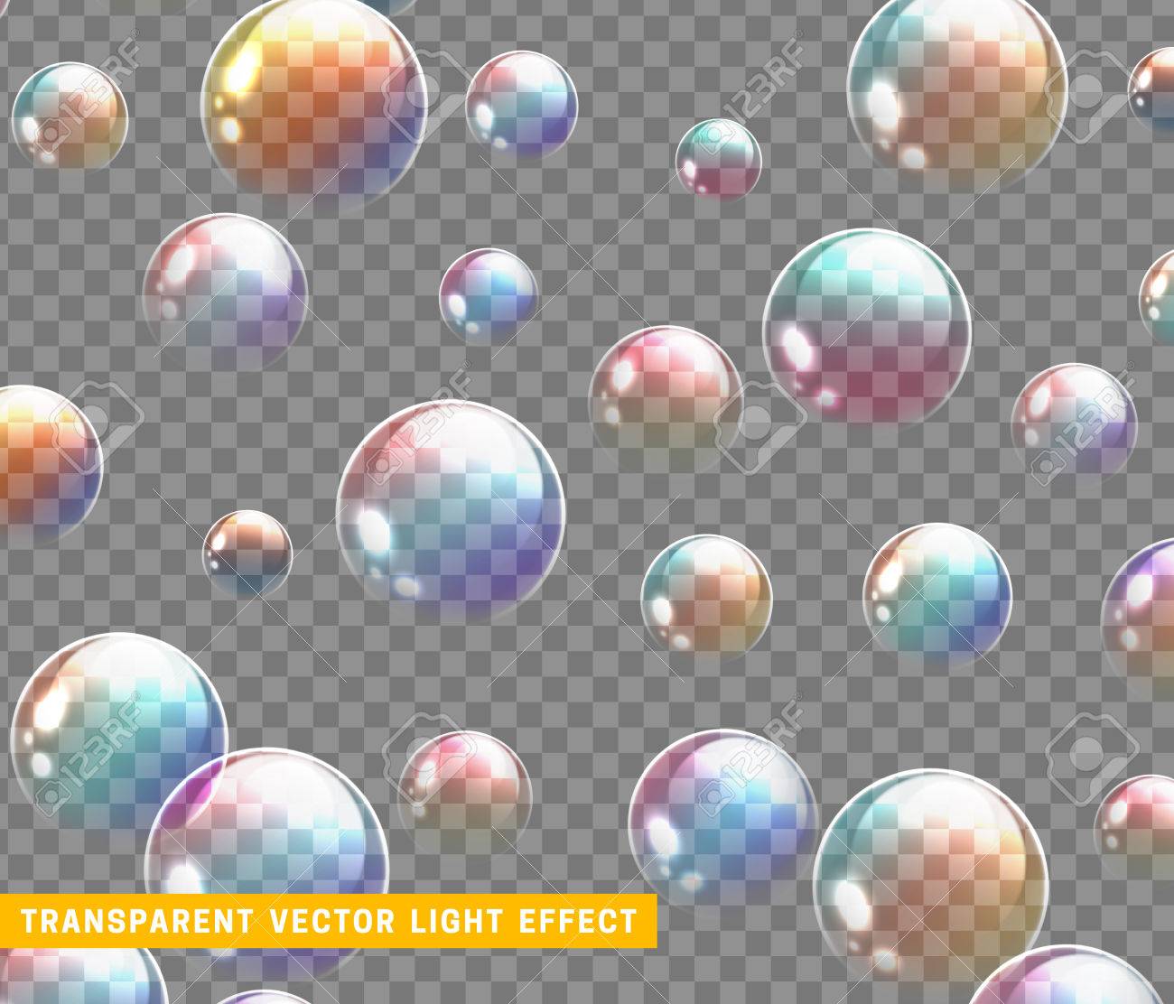Bulles de savon ensemble réaliste isolé avec fond transparent illustration. Bulle de savon arc réflexion. Bulles de savon ensemble réaliste isolé avec fond transparent illustration. Bulle de savon arc réflexion.