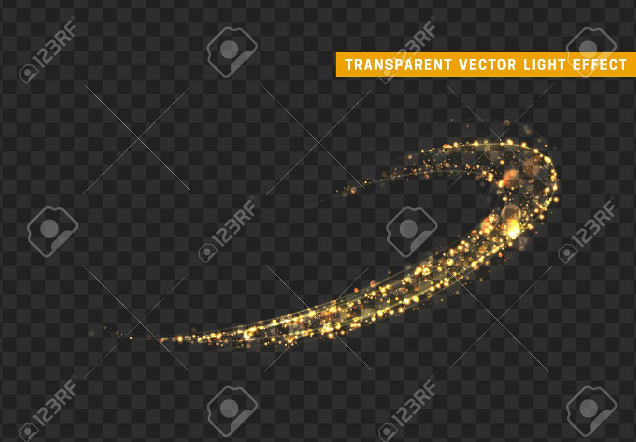 魔法の光の効果 黄金の星屑のきらめき スター ダストのベクトル図を輝き のイラスト素材 ベクタ Image 4045