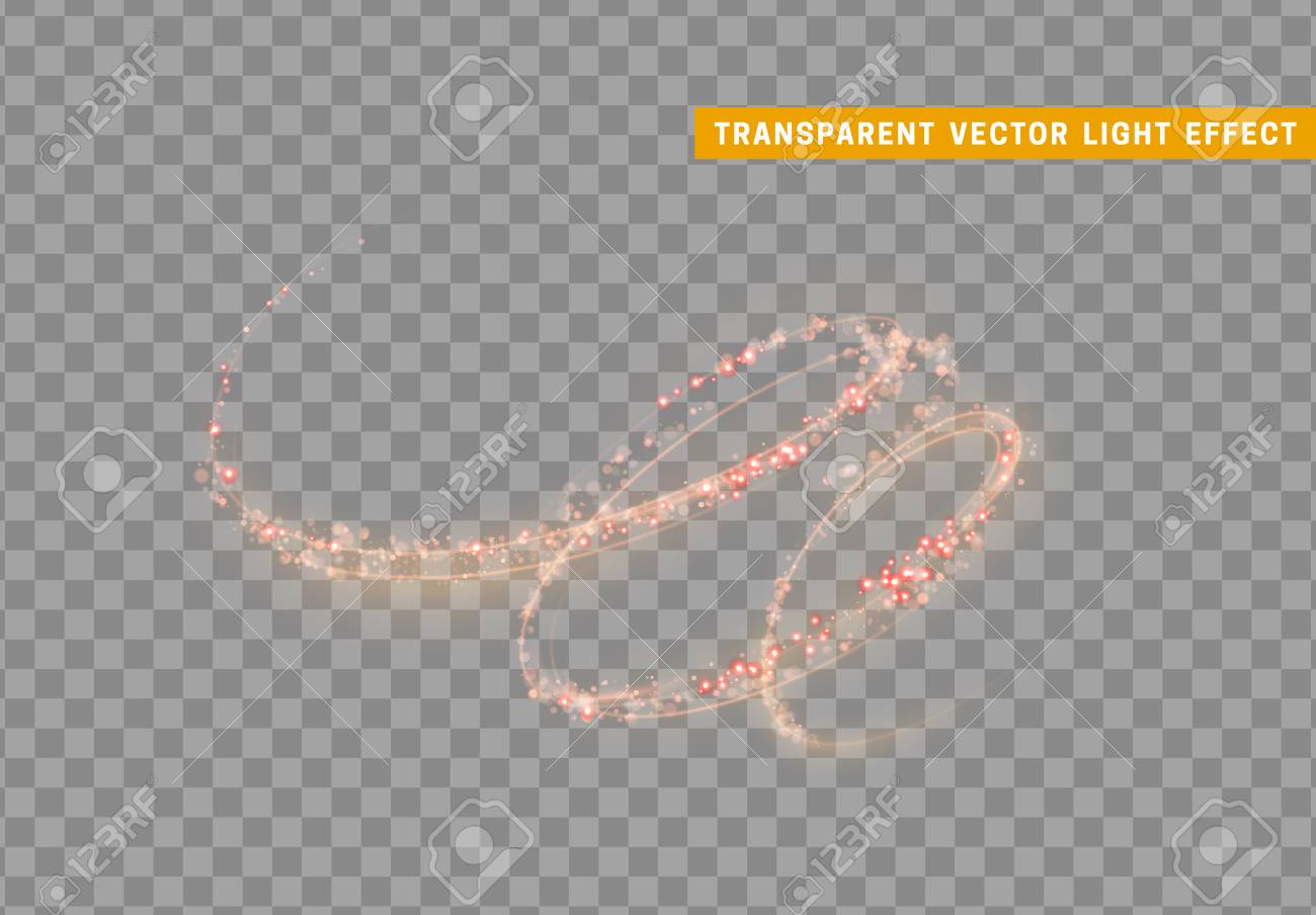 魔法の光の効果 黄金の星屑のきらめき スター ダストのベクトル図を輝き のイラスト素材 ベクタ Image