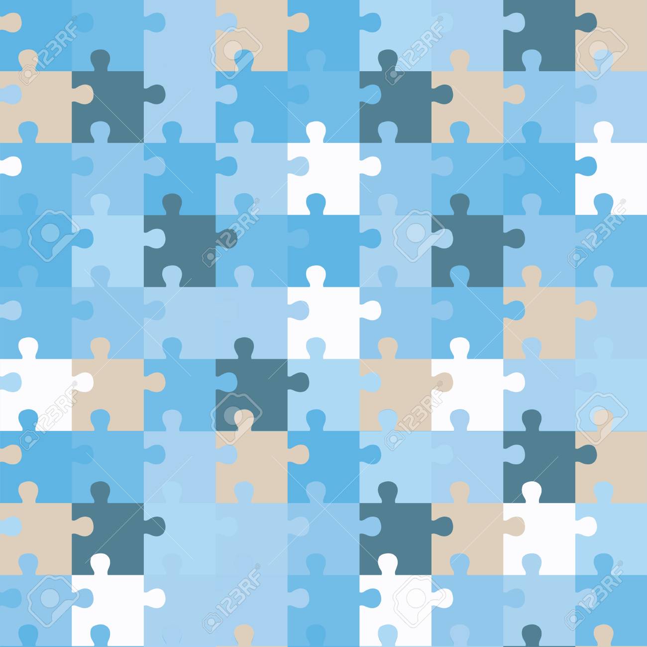 パズルのシームレスな装飾的なベクトルの背景 印刷します 背景の繰り返し 布のデザイン 壁紙 のイラスト素材 ベクタ Image