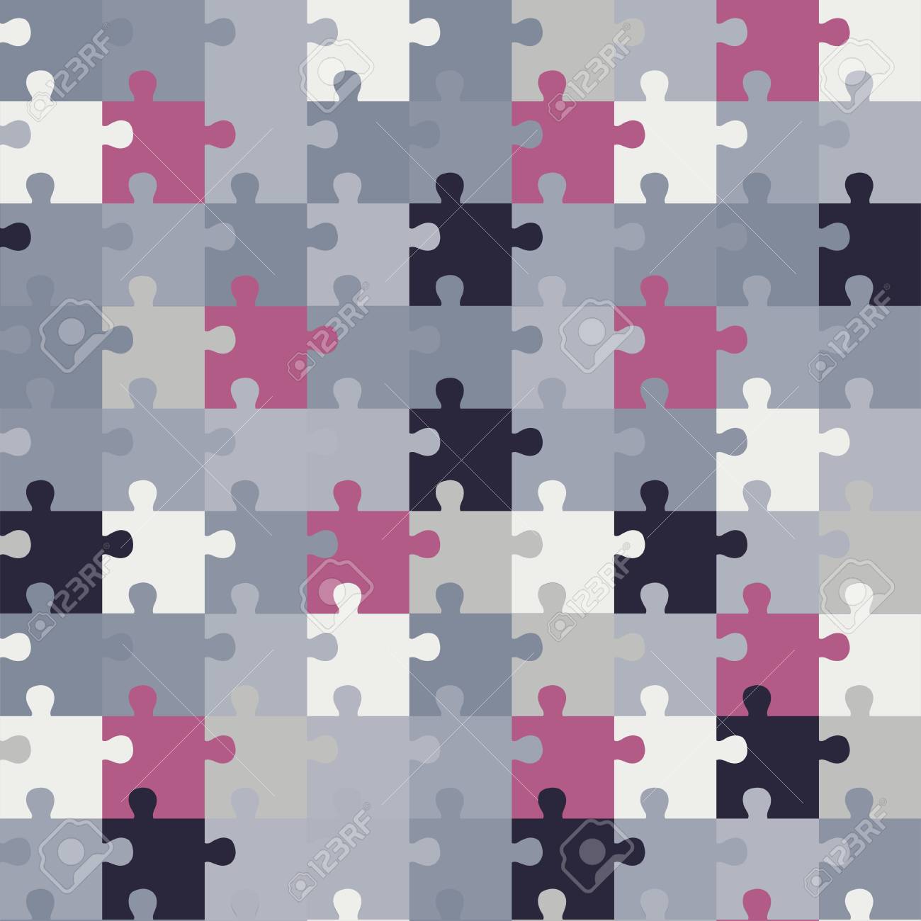 Seamless Decorative Vector Background With Puzzles Print Repeating Background Cloth Design Wallpaper Royalty Free Cliparts Vectors And Stock Illustration Image