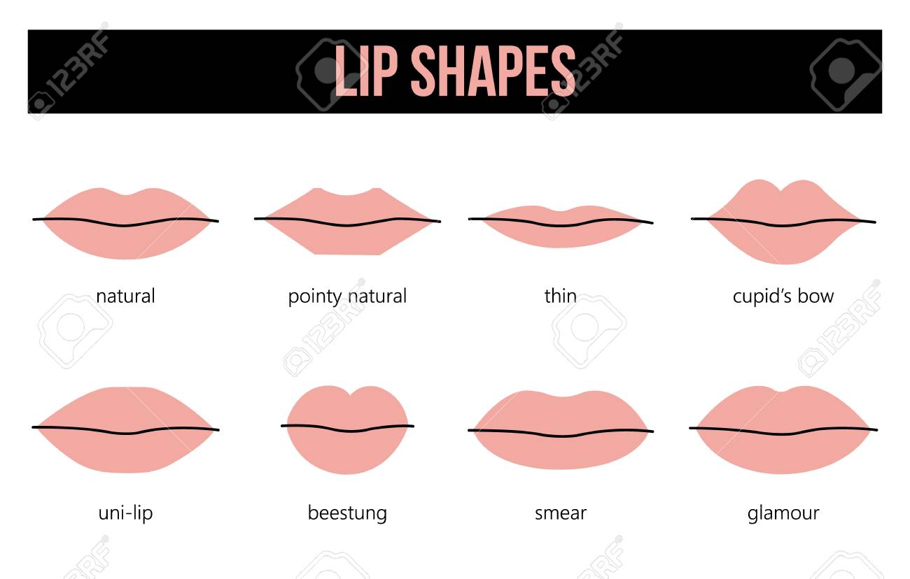 口の形のすべての種類 女性の唇を設定します のイラスト素材 ベクタ Image