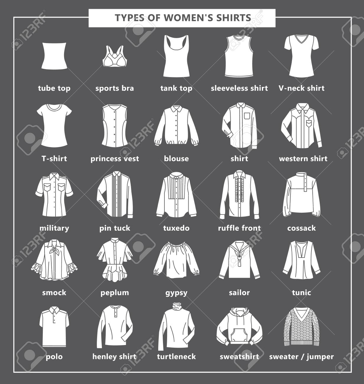 Tipos De Camisetas Nombres Sale Camisas Nombre De Camisa Sin