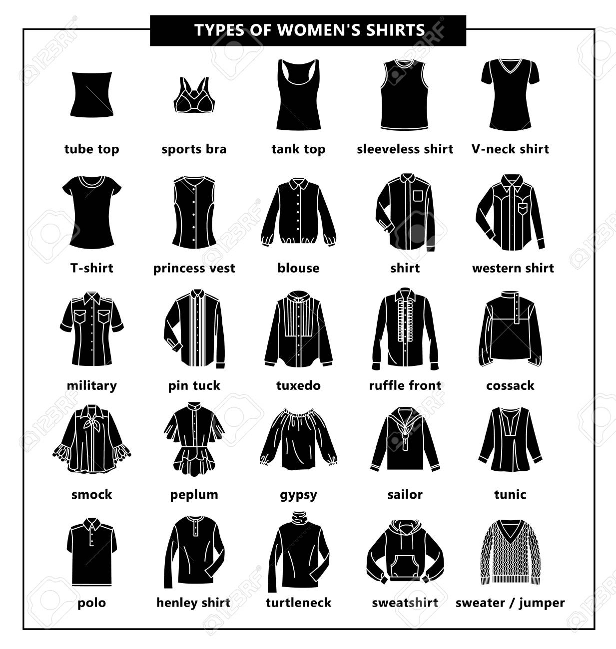 Cuello Diferentes Tipos De Blusas Y Sus Nombres Tipo De Camisas Shop