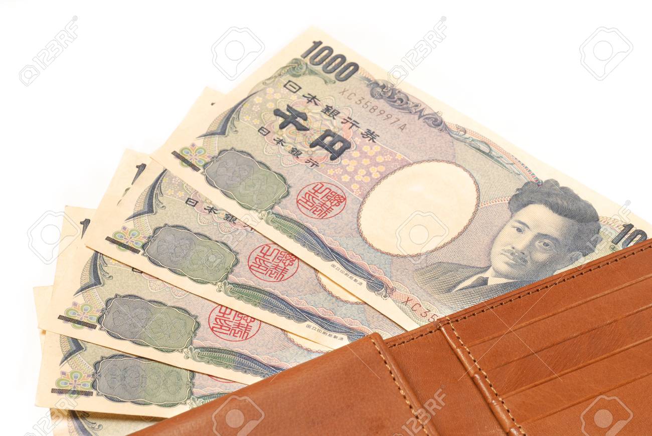 Japanese 1000 Yen Bill In Wallet Stock Photo, Picture and Royalty Free  Image. Image 17993980.