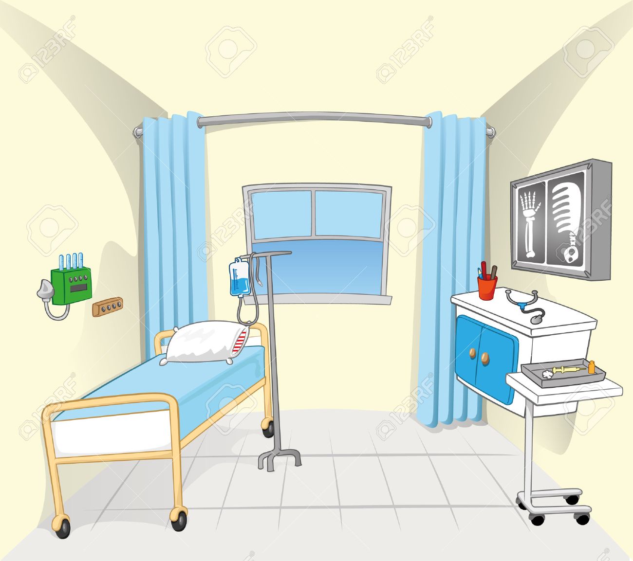 病院の部屋のこのイラストや背景の設定 のイラスト素材 ベクタ Image
