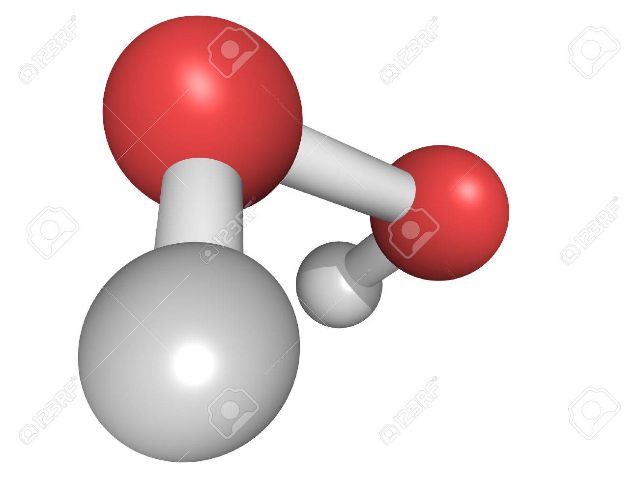 Chemical Structure Of A Hydrogen Peroxide H2o2 Molecule Hooh Stock Photo Picture And Royalty Free Image Image