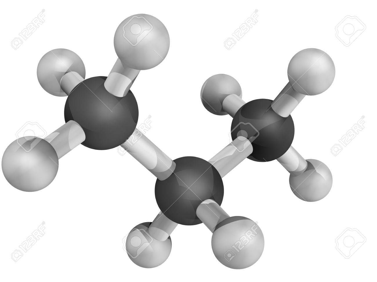 Estructura Química Del Propano, Que Se Utiliza Como Combustible ...