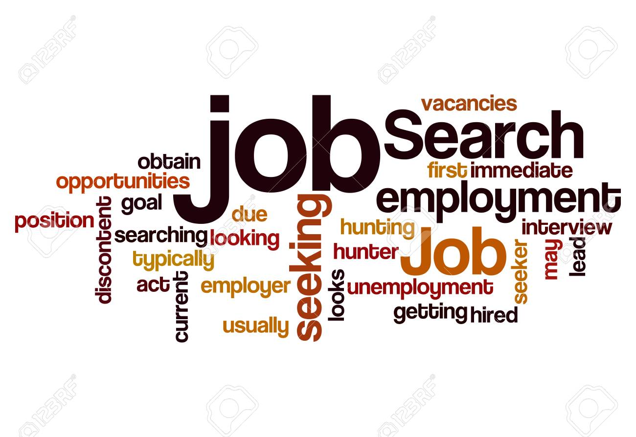 job search seeking employment concept word cloud background seeking employment
