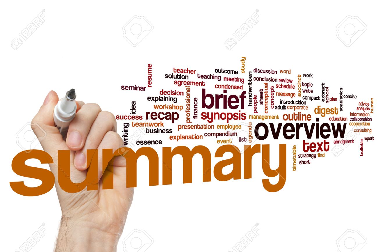 summary word cloud concept