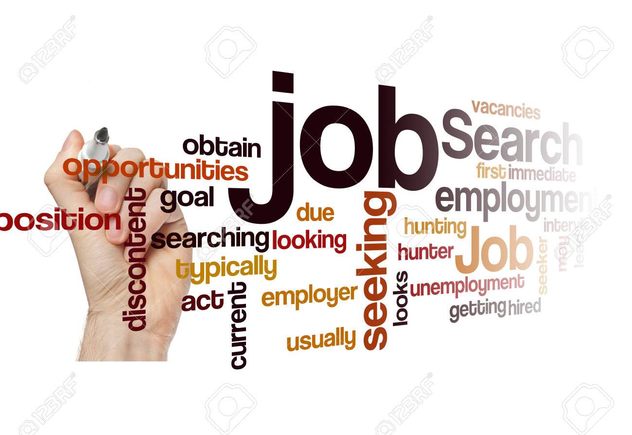 job search seeking employment concept word cloud background seeking employment