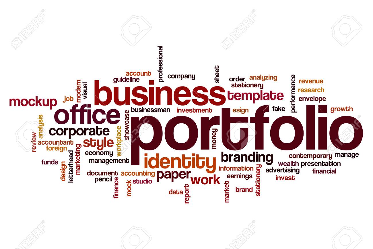 portfolio word cloud concept Фотография картинки изображения и
