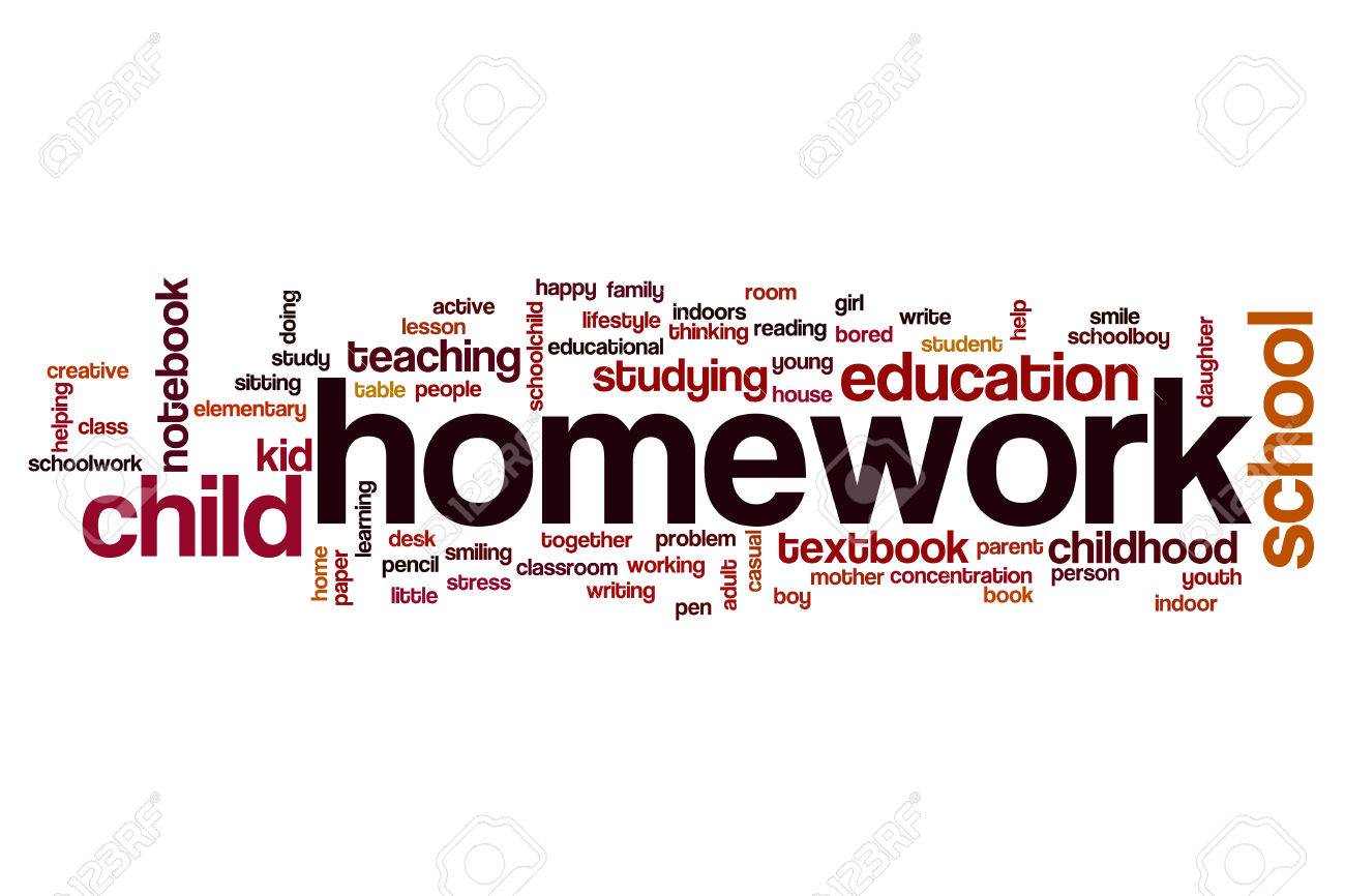 homework word cloud concept homework word