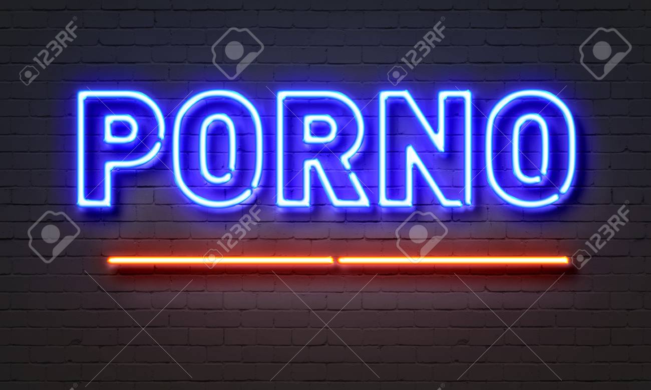 Porno Neon Sign On Brick Wall Background Stock Photo, Picture and Royalty  Free Image. Image 71973167.