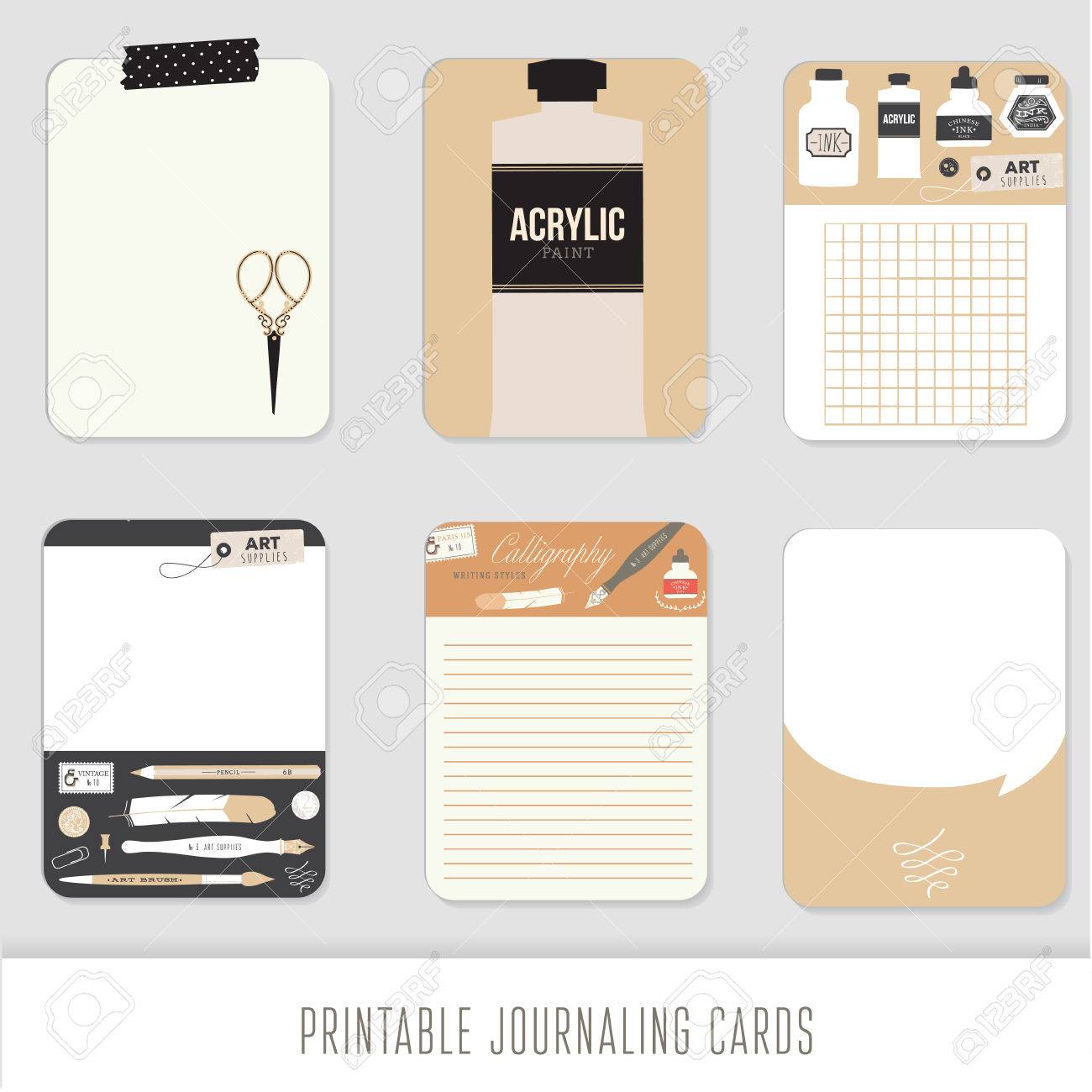 Journaling Cards Notes Stickers Labels Tags With Cute Decorative Royalty Free Cliparts Vectors And Stock Illustration Image 45936075 Discover millions of popular & trending #inko hashtags. 123rf