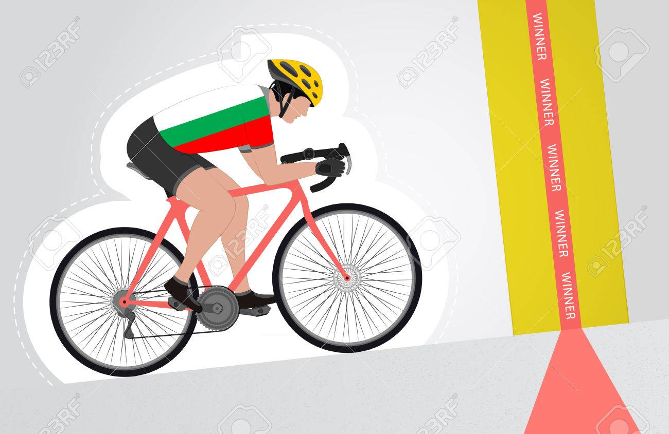 previews.123rf.com/images/learchitecto/learchitecto1406/learchitecto140600548/29521871-bulgarian-cyclist-riding-upwards-to-finish-line-vector-isolated-illustration.jpg