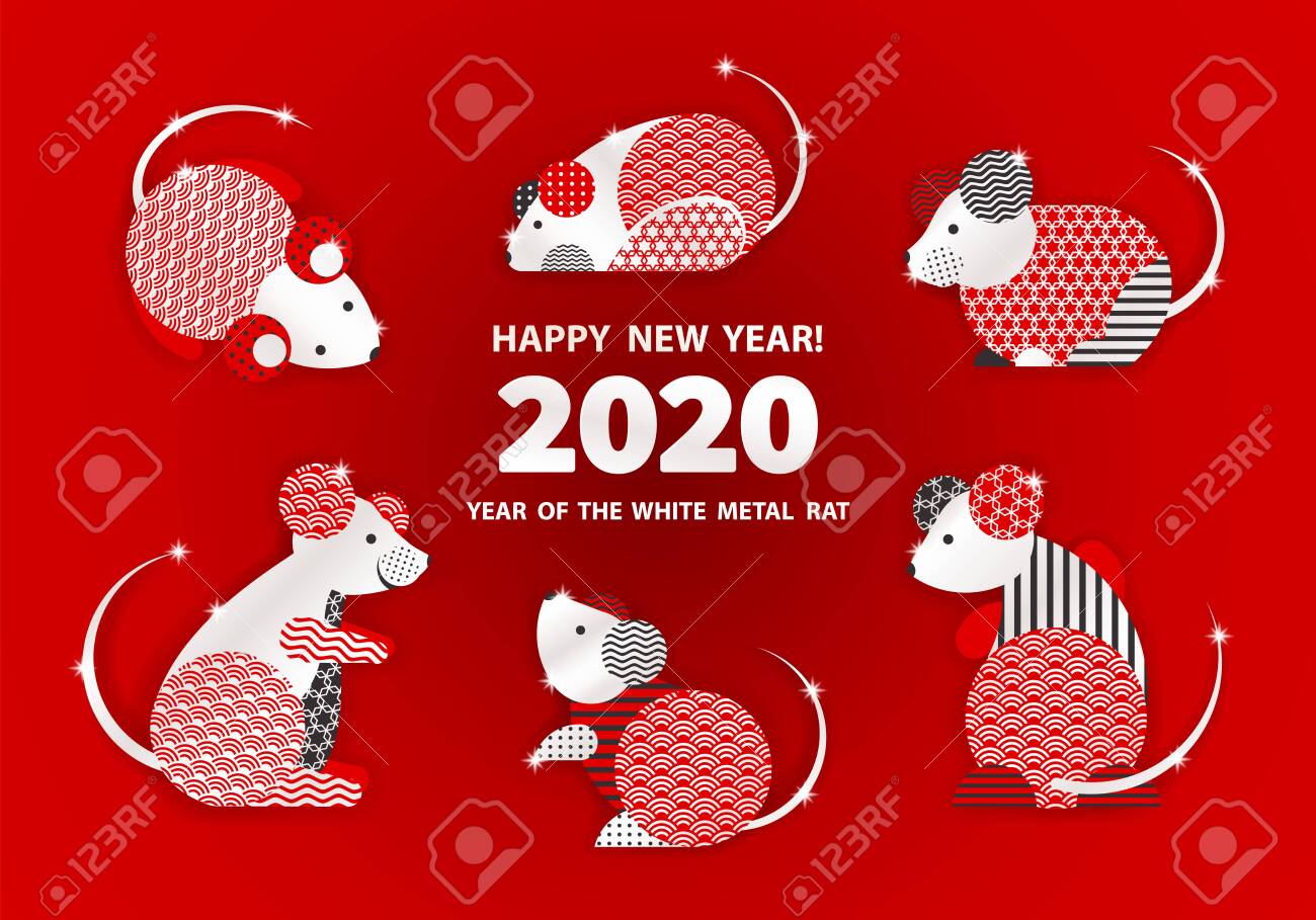 Rat Is A Symbol Of The 2020 Chinese New Year Holiday Vector Royalty Free Cliparts Vectors And Stock Illustration Image 128058497