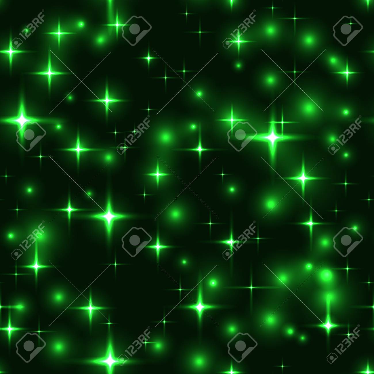 superb green stars dark seamless background gorgeous glittering