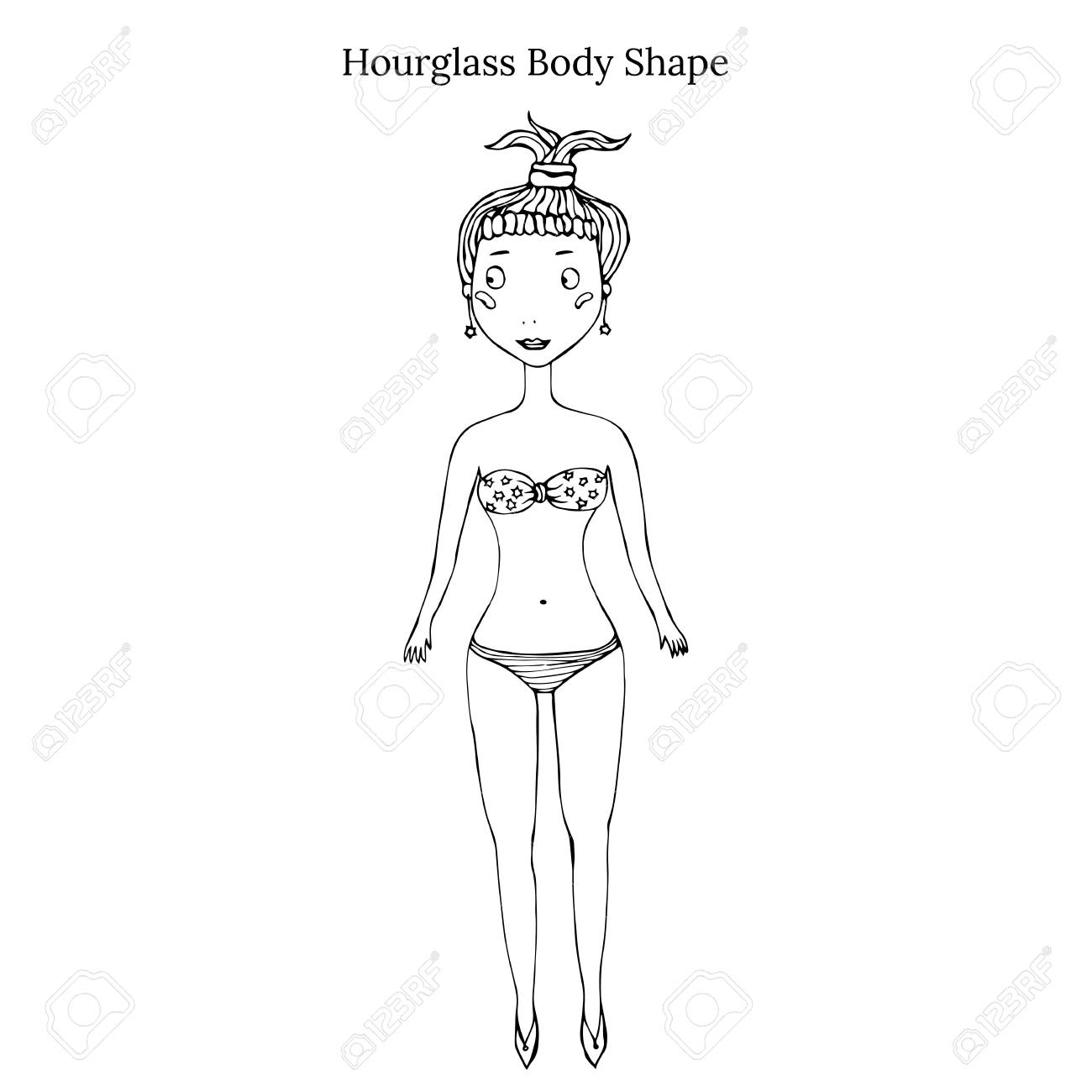 砂時計の女性ボディ形状のスケッチ 手描きベクトル イラスト白背景に分離されました のイラスト素材 ベクタ Image 砂時計の女性ボディ形状のスケッチ 手描きベクトル イラスト白背景に分離されました のイラスト素材 ベクタ Image
