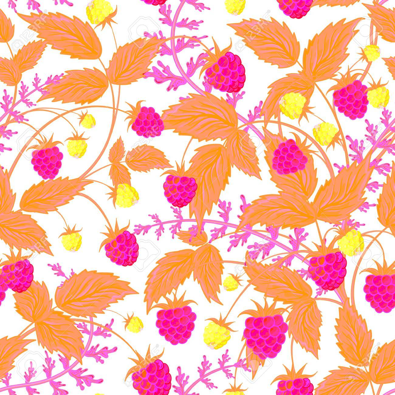 Téléchargement gratuit Images Motif De Framboise Vector Doodle Seamless Neon Rose Framboise dernière salutations