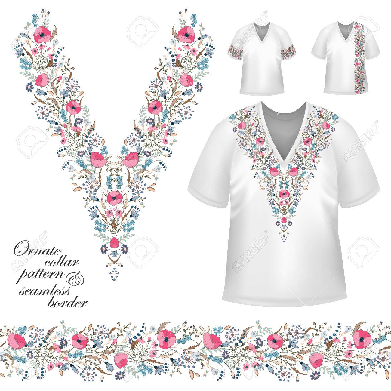 blusas con flores bordadas