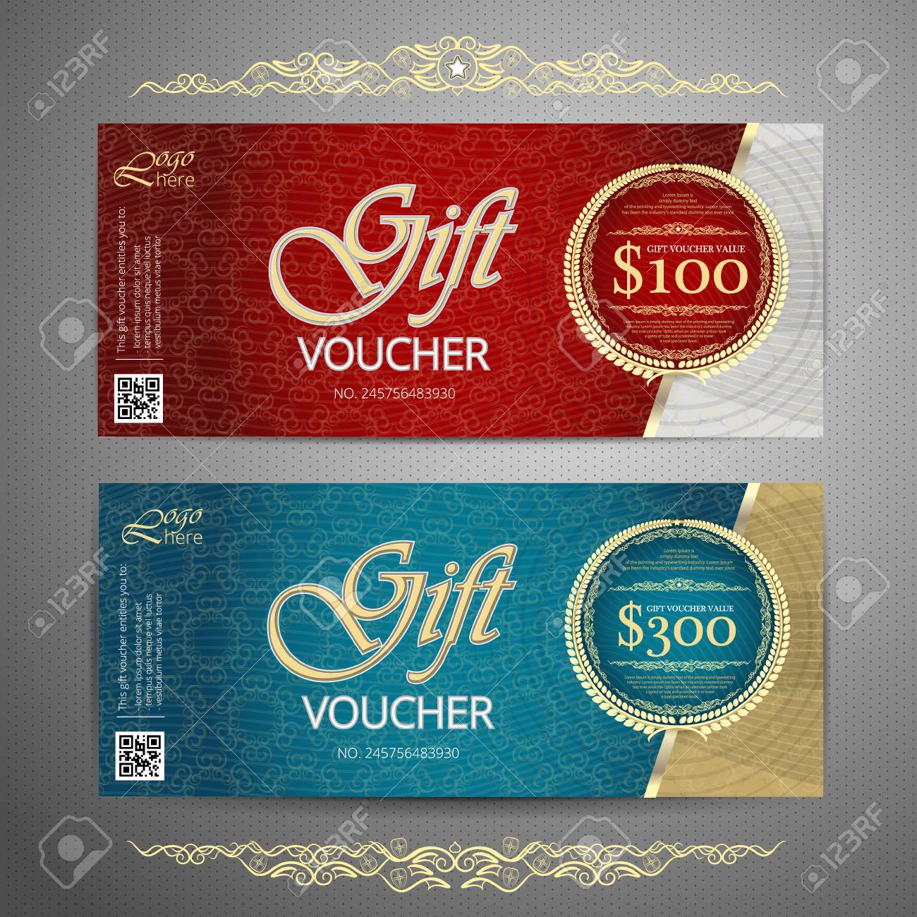 gift voucher template with colorful pattern cute gift voucher gift voucher template tool