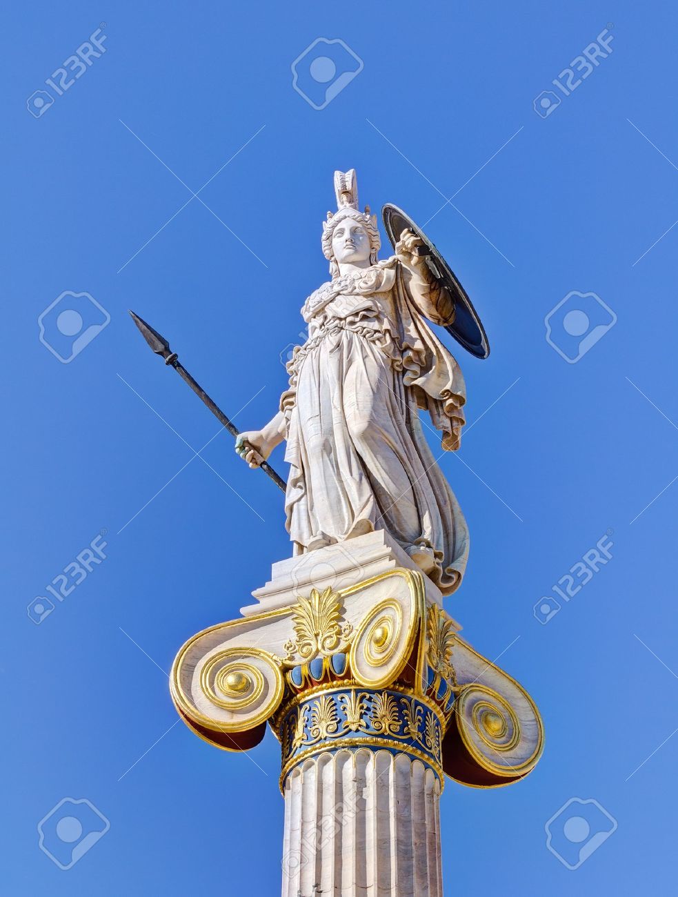 Statue Of Goddess Athena Athens Greece Stock Photo Picture And