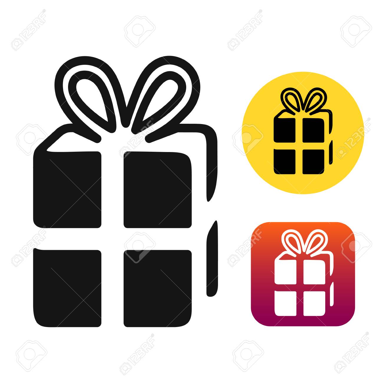 本のギフトは巻きリボン ベクトル イラスト アイコンのイラスト素材 ベクタ Image 0921