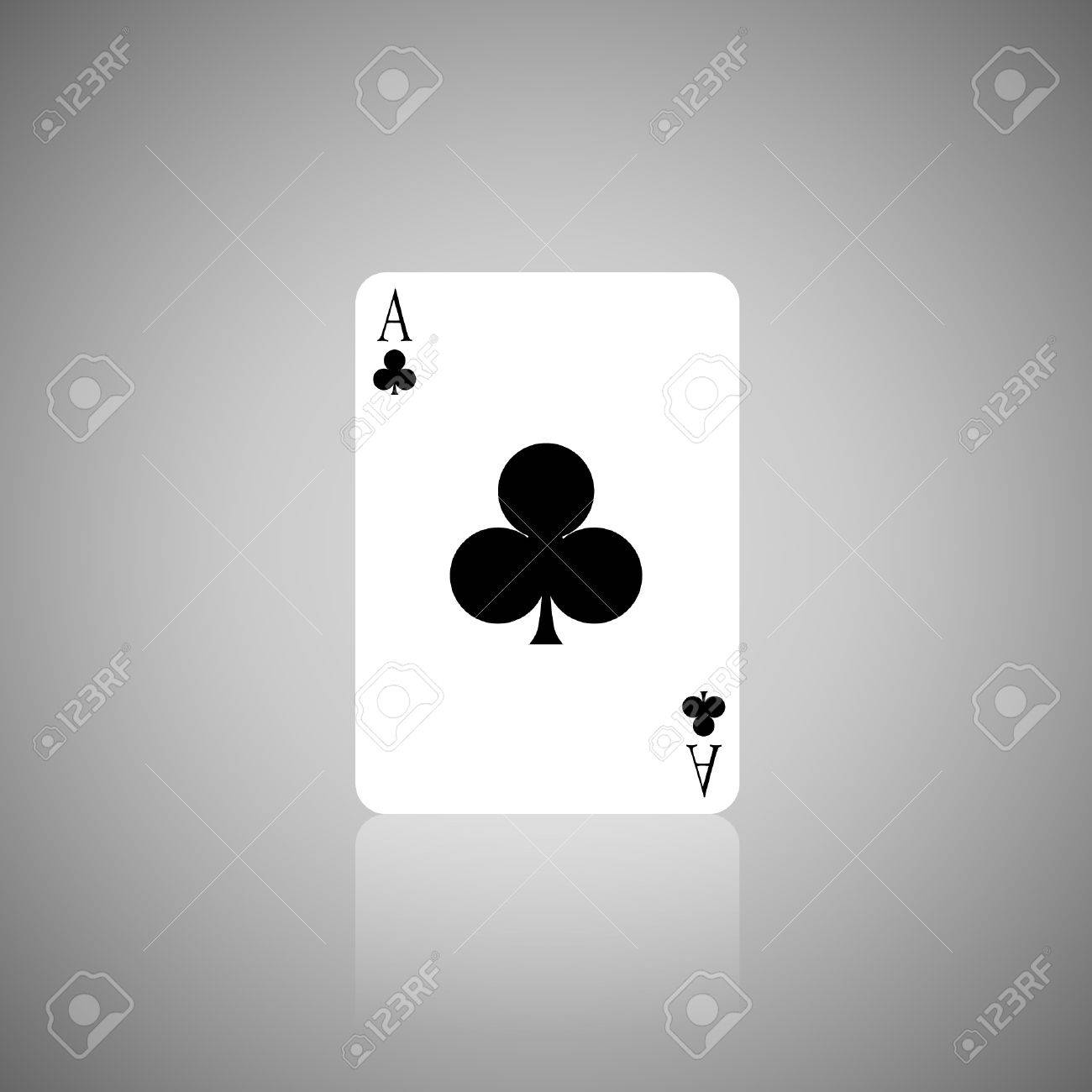 トランプのカードの数のクラブ。図では、のイラスト素材・ベクター Image 38305045