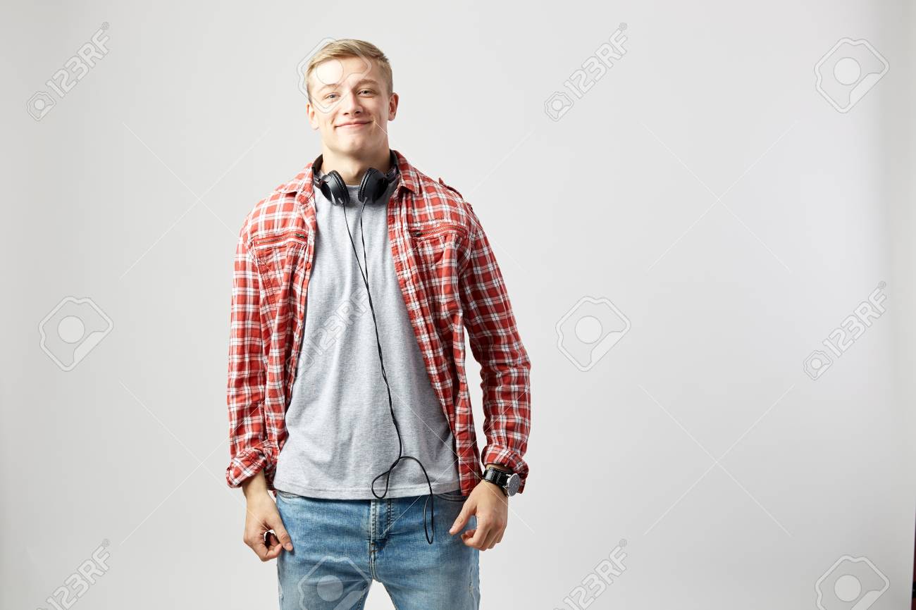 red check shirt with white t shirt